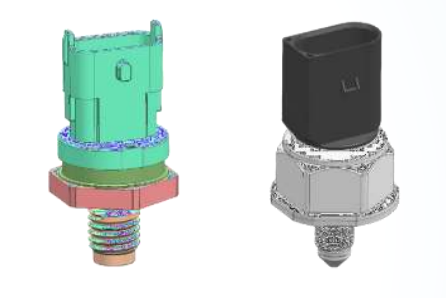 Rail pressure sensor structure